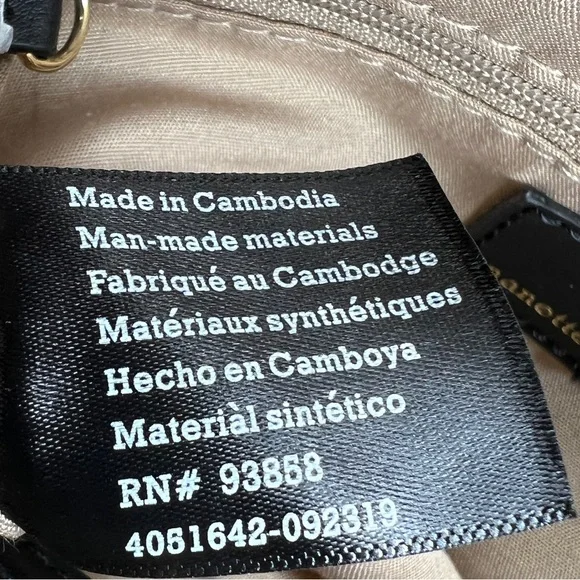 Nanette Lepore Gray Black Logo Print Zip Top Dome Satchel Crossbody Bag - Picture 9 of 13